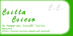 csilla csicso business card